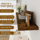 Fun Memories Floating Shelves, 8 Inch Deep Floating Shelves, Rustic Wood Fireplace Mantel 48 in Long, 48 x 8 Floating Wall Shelves for Living Room, Kitchen, Bedroom, Rustic Brown, 1 Pack by CozyNest Decor