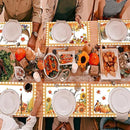 Thanksgiving Placemats Set of 6 Thanksgiving Day Plastic Table Mats Welcome Fall Place Mats Washable Vinyl Rustic Holiday Table Decoration for Indoor Outdoor Autumn Party Kitchen Dining by CozyNest Decor