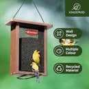 Kingsyard Metal Mesh Bird Feeder for Outdoors Hanging, Finch Feeder for Nyjer/Thistle, Sliding Mesh & Built-in Perch, Recycled Plastic, Brown by CozyNest Decor