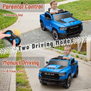 Licensed Ram 1500 Ride on Toys for Kids 4-8, Ride-on Electric Car for Kids with Remote Control, Battery Powered with Car Key/Gear Selector, LED Light/Music/MP3, Back Storage (Blue) by TinyTreasures Baby Boutique