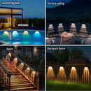 GOESWELL Solar Post Cap Lights Outdoor, LED Deck Fence Post Lights for 4x4 Wooden and Vinyl Posts 2 Lighting Modes Warm White Cool White Garden Decoration (Fence Lights -2packs) by GreenHaven Gardens