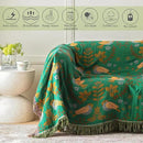 MSGKV Cotton Bed Blanket for Couch and Sofa Blankets for Living Room Bedroom Floral and Birds Throw 80"x90" Breathable Cozy Boho Blankets by CozyNest Decor