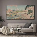SIGNWIN 24"x46" Extra Large Framed Wall Art Japanese Ukiyo-e Landscape, Timeless Mt. Fuji Scene for Zen-Inspired or Asian-Style Interiors for Home Living Room Bedroom Decor (Frame Assembly Required) by CozyNest Decor
