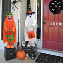 37" Front Porch Light up Halloween Ghost Figure Décor, Kit Standing Trick or Treat Indoor and Outdoor Decorations-Start by CozyNest Decor