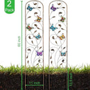 Set of 2 Butterfly Metal Garden Trellis for Climbing Plants, Decorative Vegetables Flowers Vine Trellis for Outdoor Patio 60'' H x 11'' W by GreenHaven Gardens