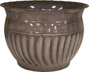 Headwind 12" Sutton -Rosewood Brown, Ironstone Metal Planter Pot. Indoor Outdoor Use by CozyNest Decor