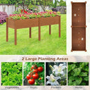 Giantex Raised Garden Bed, Elevated Wood Planter Box with Drain Hole, Gardening Planter Raised Bed for Planting Vegetables Flowers Succulents Herbs, 73" Lx23 Wx30 H by GreenHaven Gardens