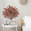 Sggvecsy 15 Pcs Babys Breath Artificial Flowers Gypsophila Bouquets Bulk Real Touch Fake Silk Flowers for Home DIY Floral Arrangement Table Centerpiece Fall Autumn Decoration (Orange Brown) by CozyNest Decor