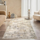 Area Rug for Living Room: 3x5 Washable Neutral Abstract Modern Soft Rugs Non Slip Indoor Floor Stain Resistant Carpet for Bedroom Dining Room Office Nursery - Golden Brown by TinyTreasures Baby Boutique