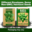 HOME GROWN 𝗨𝗦𝗔 𝗣𝗥𝗘𝗠𝗜𝗨𝗠 Genovese Basil Seeds Pack 1,750+ High Germination 𝗡𝗢𝗡-𝗚𝗠𝗢 Heirloom Seeds (Ocimum basilicum) Herb Seeds for Planting Indoor & Outdoor Gardening, for Culinary Use by GreenHaven Gardens