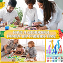 Blosssound 10 Set Pre Printed Canvas Pre Drawn Canvas Painting with Easel Kits 5" x 7" Outline Painting Panels for Beginners, DIY Craft Project, Party Favor, Home Decors(Fruit) by TinyTreasures Baby Boutique