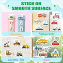 Reusable Sticker Books for Toddlers 1-3, Jelly Sticker Books for Kids 2-4, Vehicle Stickers for Kids by TinyTreasures Baby Boutique