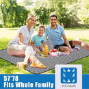 Picnic Blankets Outdoor Extra Large - Waterproof Picnic Blanket with Carry Strap | Machine Washable Picnic Mat with Sandproof Backing for Park , Grass, Camping, Hiking, Concerts (Graphite Grey) by TinyTreasures Baby Boutique