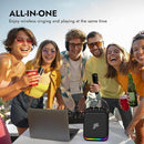 YLL Portable Bluetooth Karaoke Machine: 60W Powerful Speaker with 2 Wireless Microphones, Lightweight with Shoulder Strap, Perfect for Adults & Kids, Home & Outdoor Party by TinyTreasures Baby Boutique
