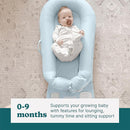 MyBaby 3-in-1 Calming Baby Cushion, Soothing Comfort for Newborns & Infants, Snuggling Sensation, Sound and Vibration, Designed for Safety, Rechargeable & Machine-Washable, by Homedics, Blue by TinyTreasures Baby Boutique