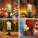 Christmas Flameless Candles, Flickering LED Candles with Timer, Snow Globe Candle Lights for Christmas Decorations by CozyNest Decor