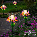Metal Flower Solar Outdoor Lights Windmill Garden Stake - Outdoor Waterproof for Yard, Lawn, Patio, Gardening Gifts, Solar Flower Lights by GreenHaven Gardens