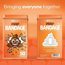 BioSwiss Bandages, Poop Shaped Self Adhesive Bandage, Latex Free Sterile Wound Care, Fun First Aid Kit Supplies for Kids, 50 Count by TinyTreasures Baby Boutique