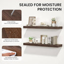 Floating Shelves for Wall, 36" W x 8" D x 1.5" H, Wooden Wall Mounted Display Shelves with Invisible Brackets for Living Room, Bedroom, Bathroom, Kitchen Decor and Storage, Set of 2, Walnut by CozyNest Decor