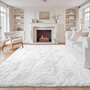 6x9 Area Rug for Living Room: Fluffy Shag Soft Washable Rugs Large Fuzzy Plush Indoor Carpet for Bedroom Nursery Playroom Kids Girls Boys Room (White, 6'x9') by TinyTreasures Baby Boutique