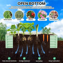Large Outdoor Planter Boxes Kit Set of 2, 6x3x1.5ft Galvanized Raised Bed Planter with Open-Ended Base Design, Elevated for Outdoor Plants, Durable Raised Bed for Gardening,Green by CozyNest Decor