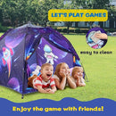 Space World Kids Play TentSpaceship Tent for Kids, Foldable Pop Up Indoor Outdoor Party Spaceship Playhouse Tent Toy for Boys Girls-47 * 47 * 41 (Dark Purple) by TinyTreasures Baby Boutique