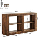 Tribesigns 59-Inch Farmhouse Entryway Table, 3-Tier Console Tables for Living Room, Wood Console Behind Couch for Living Room, Hallway, Foyer, Rustic Brown by CozyNest Decor