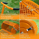 Heavy-Duty Compost Spreader for Lawn,Peat Moss Spreader,Fertilizer Spreader Roller with Adjustable Handle,Manure Spreaders for for Lawn Top Dressing,Seedling,Top Soil,Heavy Duty Metal Mesh Lawn Roller by GreenHaven Gardens