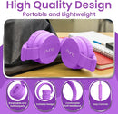 Puro Sound Labs PuroBasic Wired Headphones for Kids - Volume-Limiting & Adjustable with Microphone – Compatible with Smartphones, Tablets, PCs, and More – Safe, Durable Headphones for Kids – Purple by TinyTreasures Baby Boutique