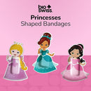 BioSwiss Bandages, Princess Shaped Self Adhesive Bandage, Latex Free Sterile Wound Care, Fun First Aid Kit Supplies for Kids, 50 Count by TinyTreasures Baby Boutique