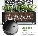 Casaphoria Metal Raised Garden Bed with Trellis and Wheels, 72"x35"x16" Planter Box for Climbing Plants, Vegetables & Vines, Features Drainage Holes and Privacy Screen (Black-Net) by GreenHaven Gardens