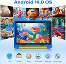 Kids Tablet｜Upgraded Android 14 Tablet 10 inch for Kids with Protective Case｜Octa-Core｜64GB｜1TB TF Card Expandable｜Dual Camera｜Parental Control｜Great Gift for Toddler(Blue) by TinyTreasures Baby Boutique