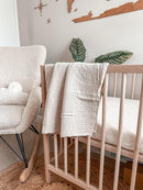 Bassinet Sheet for Baby Boy and Girl 2 Pack, Fitted Sheets for Rectangle, Oval, Hourglass Bassinet Mattress, Muslin Moses Basket Sheets with Neutral Style (Beige & Rainbow) by TinyTreasures Baby Boutique