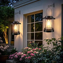 Hanging Solar Lanterns Outdoor Waterproof – 2 Pack Decorative Solar Lights for Outside, Patio, Porch, Yard, Balcony, Table – Hanging Outdoor Lantern Garden Gifts for Women,Mom by CozyNest Decor