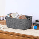 Large Storage Baskets for Organizing, Closet Shelf Baskets for Clothes Blanket Towels, Baby Nursery, Toy Bins Box, Woven Rope Baskets, 17 x 13 x 7.5”, 4 Packs Dark Gray by TinyTreasures Baby Boutique