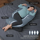 MOON PARK Pregnancy Pillows for Sleeping - U Shaped Full Body Maternity Pillow with Removable Cover - Support for Back, Legs, Belly, HIPS - 57 Inch - Grey - Cooling Cover by TinyTreasures Baby Boutique