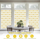 Window Privacy Film Stained Glass Decorative Static Clings Frosted Window Tint for Home Room Decor Bathroom Door Car Stickers with Glittering Effect, Removable(Golden Geometry) by CozyNest Decor
