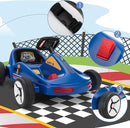 TOBBI 12V Electric Go Kart for Kids Battery Powered Ride on Car Outdoor Race Toy with Remote Control, Safety Belt, Music, LED Lights and Flags for Toddlers 3-8 Years, Blue by TinyTreasures Baby Boutique