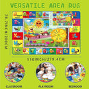 ABC Rug for Kids Room, ABC Mats for Floor Toddlers, Alphabet Play Mat Elementary Preschool Kid's Rugs wtih ABC, Numbers, Animals - (110X78.7 Inches) by TinyTreasures Baby Boutique