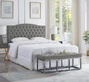 24KF Upholstered Tufted Button Linen Fabric Headboard,Comfortable Fashional Headboard Queen/Full Size,Granite by CozyNest Decor
