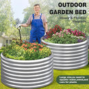 3 Pack 3×3×2ft Galvanized Raised Garden Bed Outdoor, Metal Garden Bed for Vegetables, Above Ground Garden Box for Flower, Steel Raised Beds for Gardening by GreenHaven Gardens