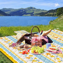 Extra Large Picnic Blanket Waterproof,80"x 80"Foldable Machine Washable Beach Blanket,Outdoor Blanket for 6-8 Adults,Suitable for Indoor Crawling,Park Beach,Camping,Hiking,Family Travel(Floral Print) by TinyTreasures Baby Boutique