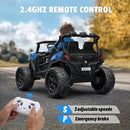 24V 2 Seater Ride on Car Truck, 4x200W, EVA Tires, 4WD/2WD, Remote Control, Rainbow Lights, Shock Absorbers, Bluetooth, Ride On UTV Toy for Kids Ages 3-8, Blue by TinyTreasures Baby Boutique