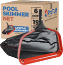 ProTuff 19" Fine Pool Nets for PROS – 6 Pack – “490 Promise” Unlimited, Unconditional Replacement - 3X Faster Than Vacuums – Wide Pool Skimmer Net with Deep Bag for Easy Maintenance of Leaves & Debris by GreenHaven Gardens