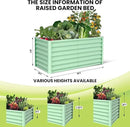 Galvanized Raised Garden Bed Outdoor, 2 Pcs 6x3x2FT Outdoor Large Planter Raised Beds Open Base with Safety Edge and Glove for Vegetables Flowers Ground Planter, Green by CozyNest Decor