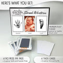 Baby Hand and Footprint Kit with Photo & Birth Details, Inkless Hand and Footprint Kit, Newborn Keepsake Plaque, Baby Shower Gifts (STYLE 1 (Fully Personalized) (Welcome To The World) (Neutral)) by TinyTreasures Baby Boutique