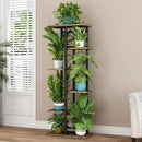 LINZINAR Plant Stand 6 Tier 7 Plant Multiple Flower Rack Holder Shelves Rack Storage Organizer Display Indoor Planter for Balcony Bedroom Patio Garden Living Room, Black by GreenHaven Gardens