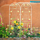 2 Pack Metal Garden Trellis for Climbing Plants 71" H Cream White Garden Fence Rustproof Trellis Support Roses Flower Outdoor Lawn, Cream White by GreenHaven Gardens