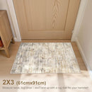 2x3 Entryway Area Rugs: Washable Neutral Abstract Small Rug Door Mat Non-Slip Soft Low Pile Indoor Carpe for Entrance Kitchen Front Door Bathroom Entry Kids Room - Golden Brown by TinyTreasures Baby Boutique