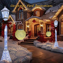 Outdoor Solar Big Lantern Waterproof Hanging Garden Decorative Metal Lights LED Table Lamp,Yard Patio Decor, Christmas Gifts for Mom (White,1Pack) by GreenHaven Gardens